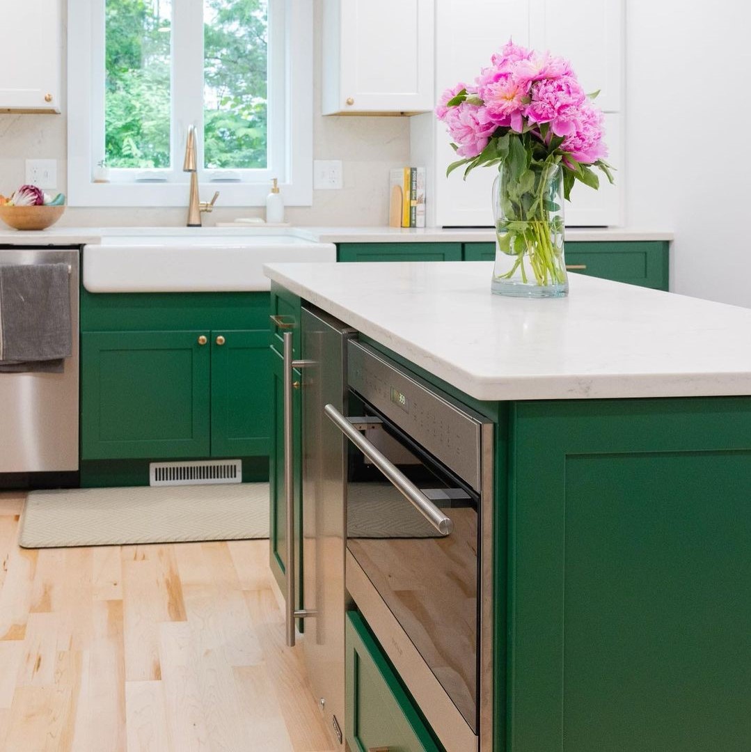 Custom green kitchen 