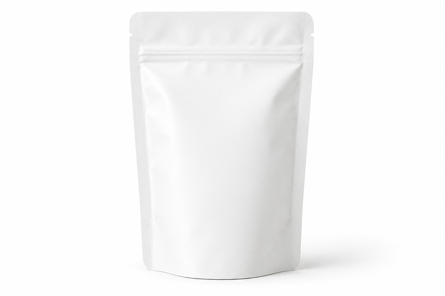 Plain unprinted pouch before PackMint