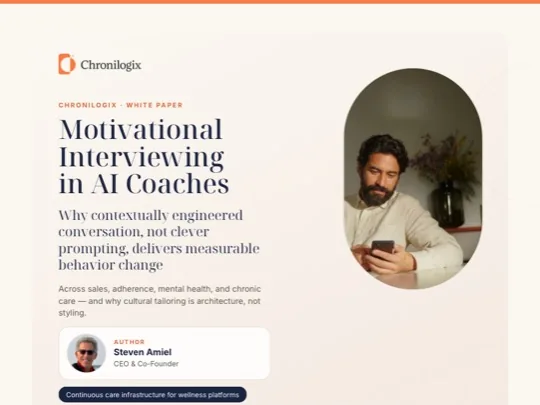 Motivational Interviewing in AI Coaches whitepaper cover