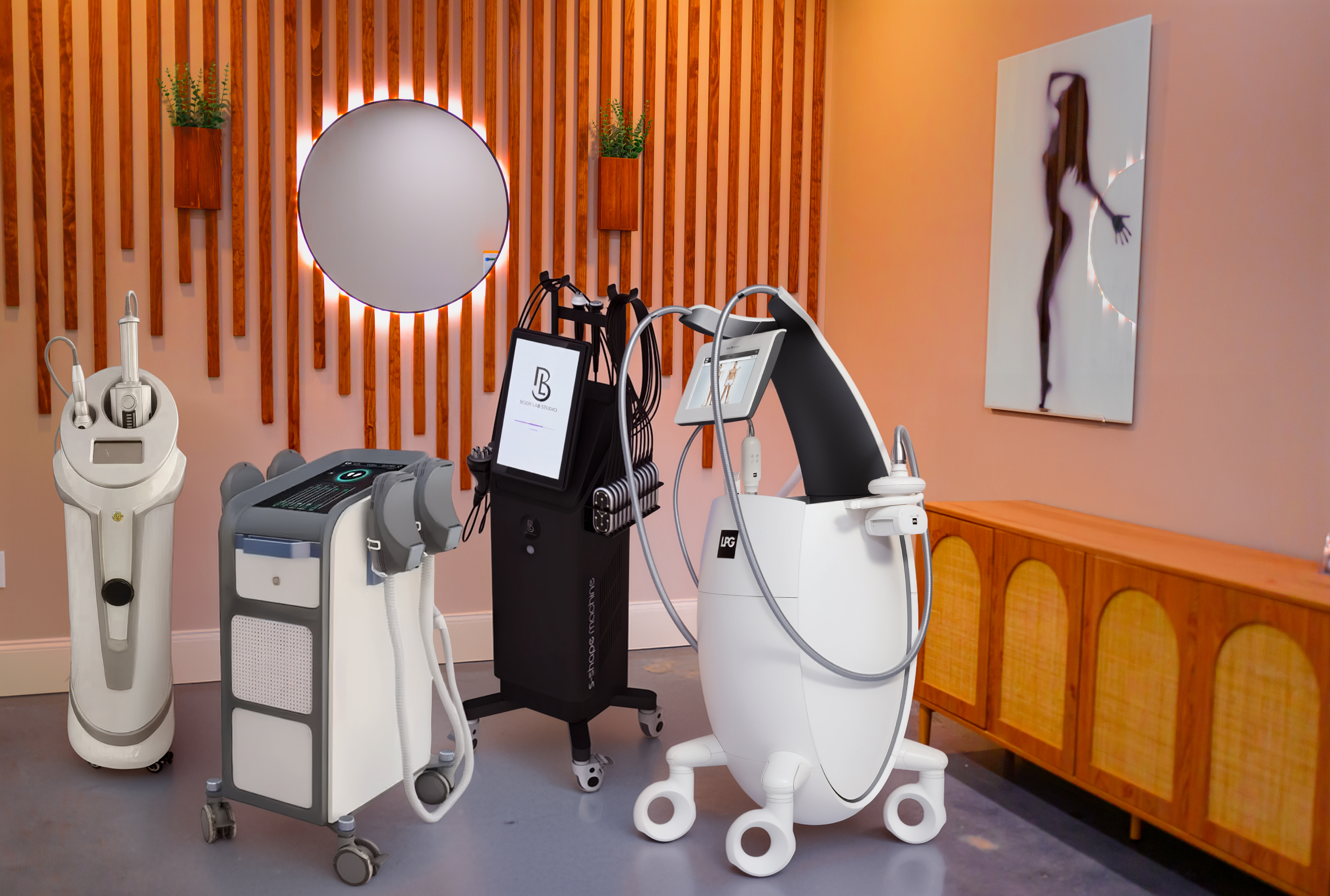 Body shaping and contouring room