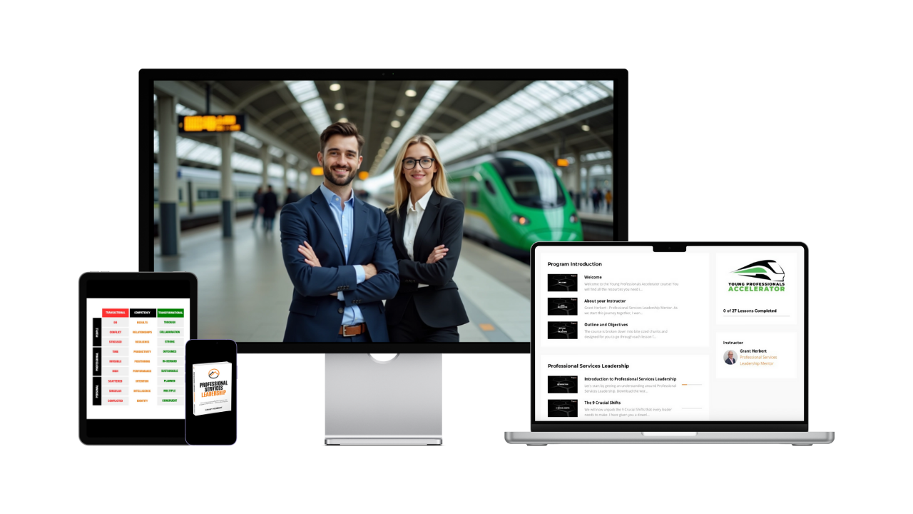 Young Professionals Accelerator program on desktop, laptop and tablet