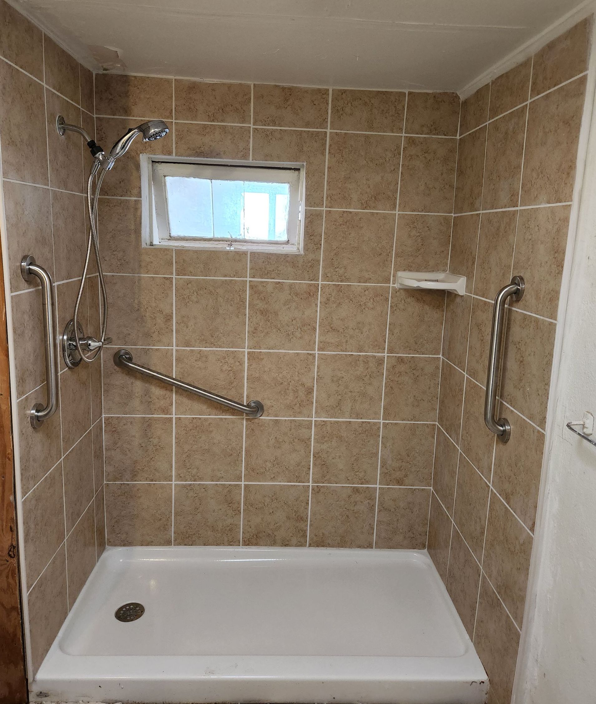 Tub to Shower Remodel Before/After 2