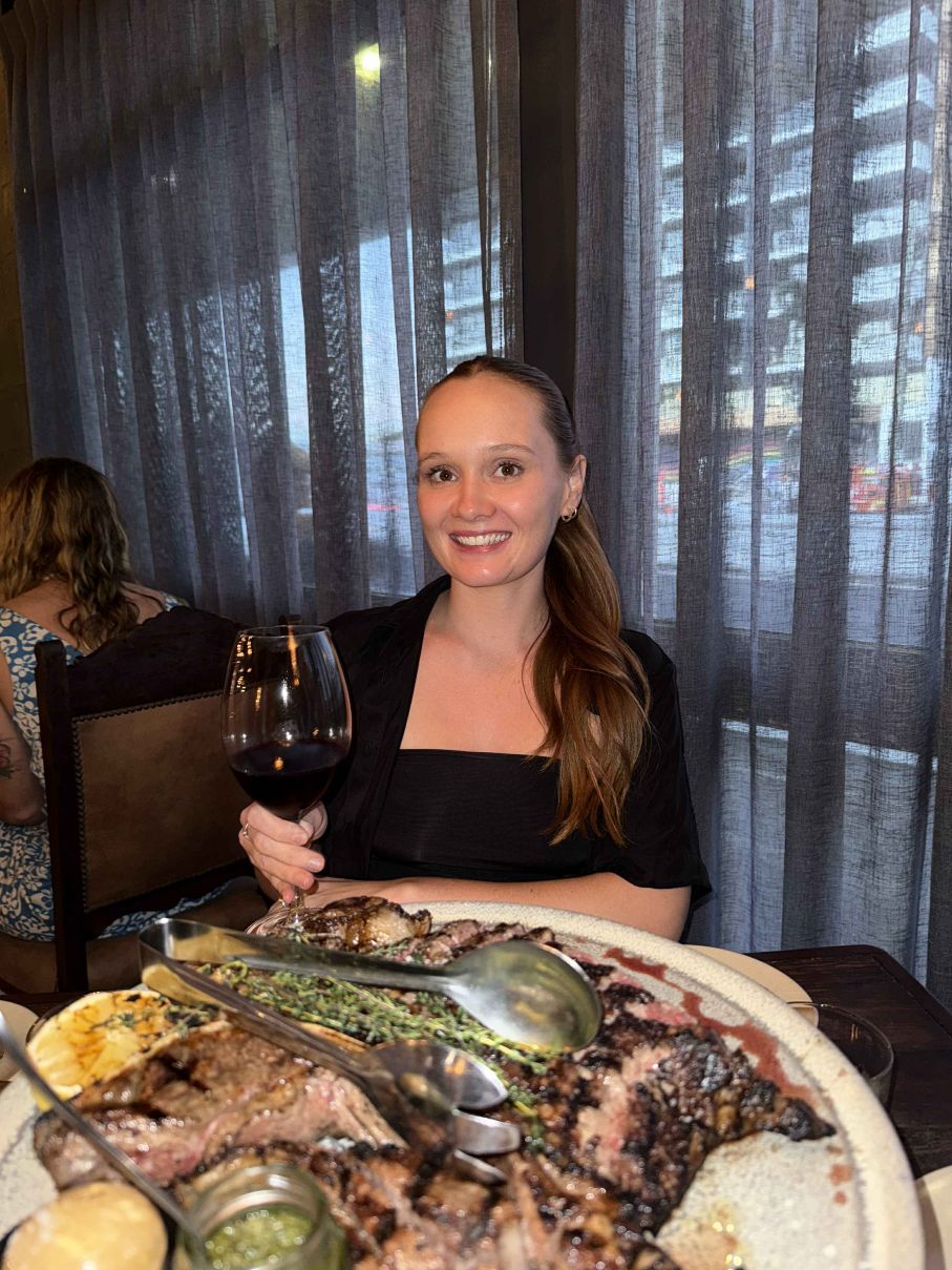 Founder of The Undiet Company out for dinner in Melbourne