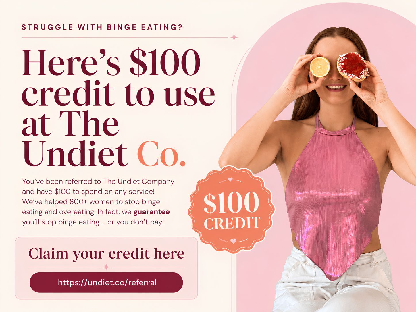 Undiet Referral Card
