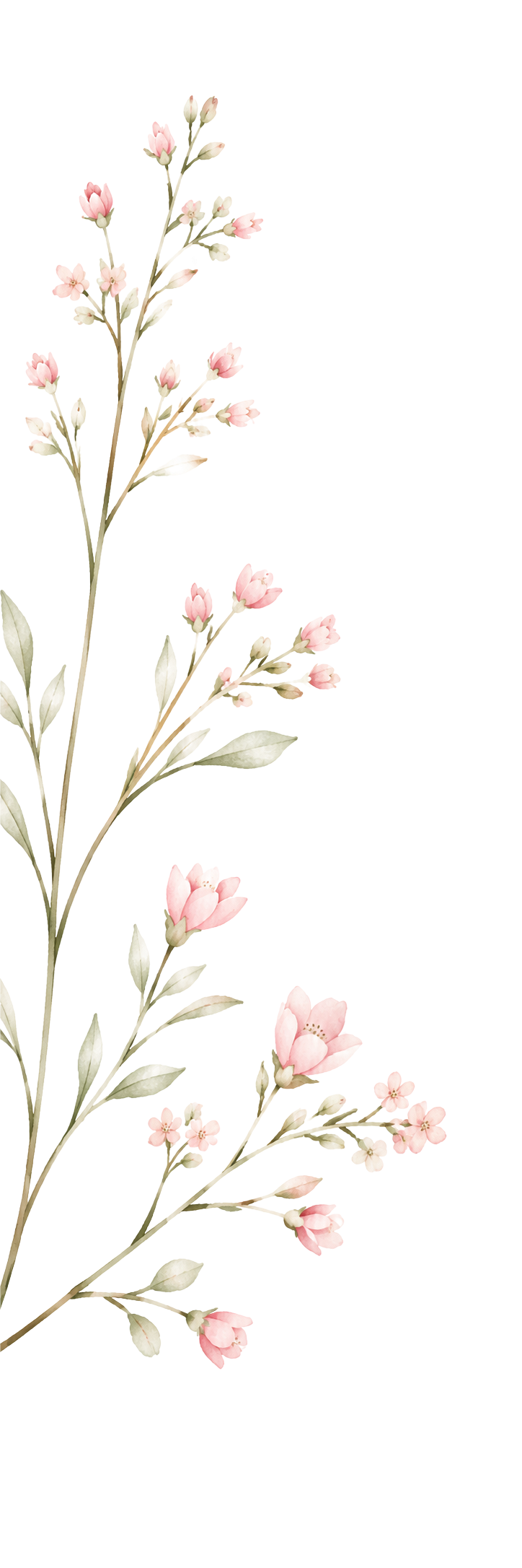 Floral side decoration