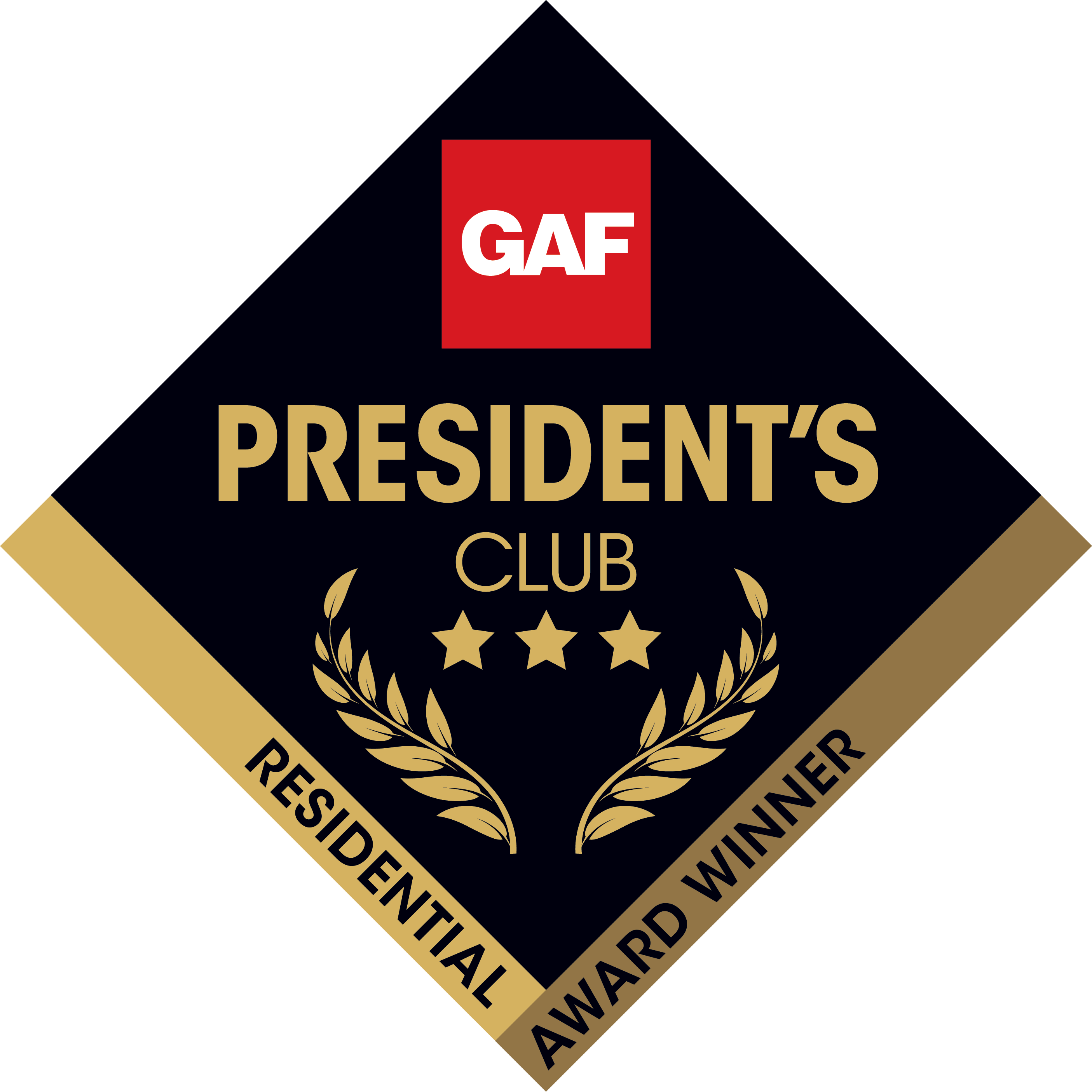 GAF president's club roofing contractor rapid city
