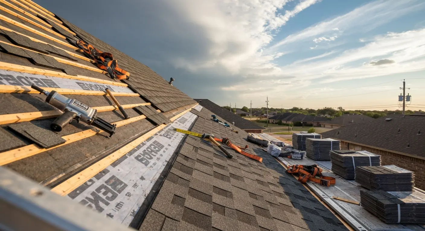 Storm damage roof repair Moore OK