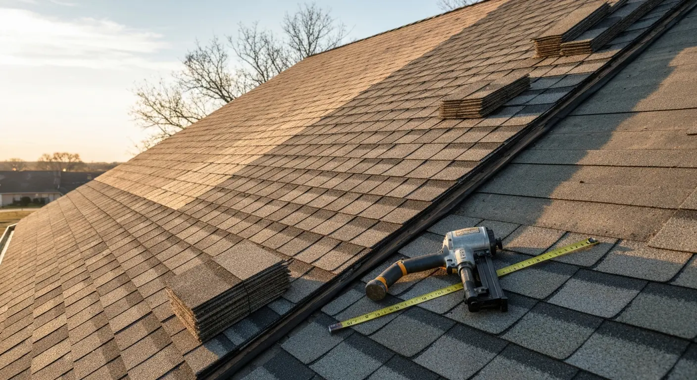 Residential roof repair in Yukon