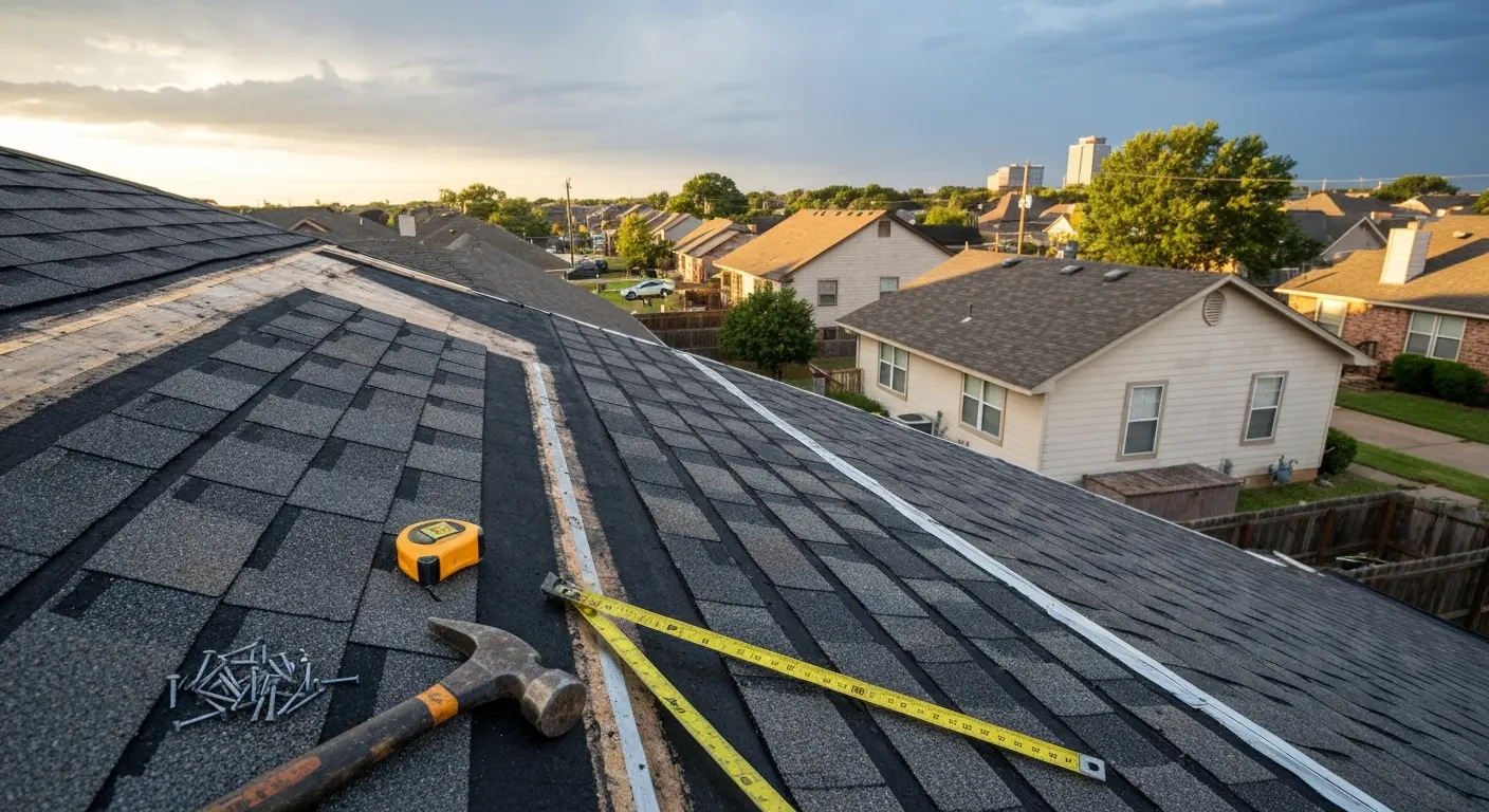 Storm damage roof repair