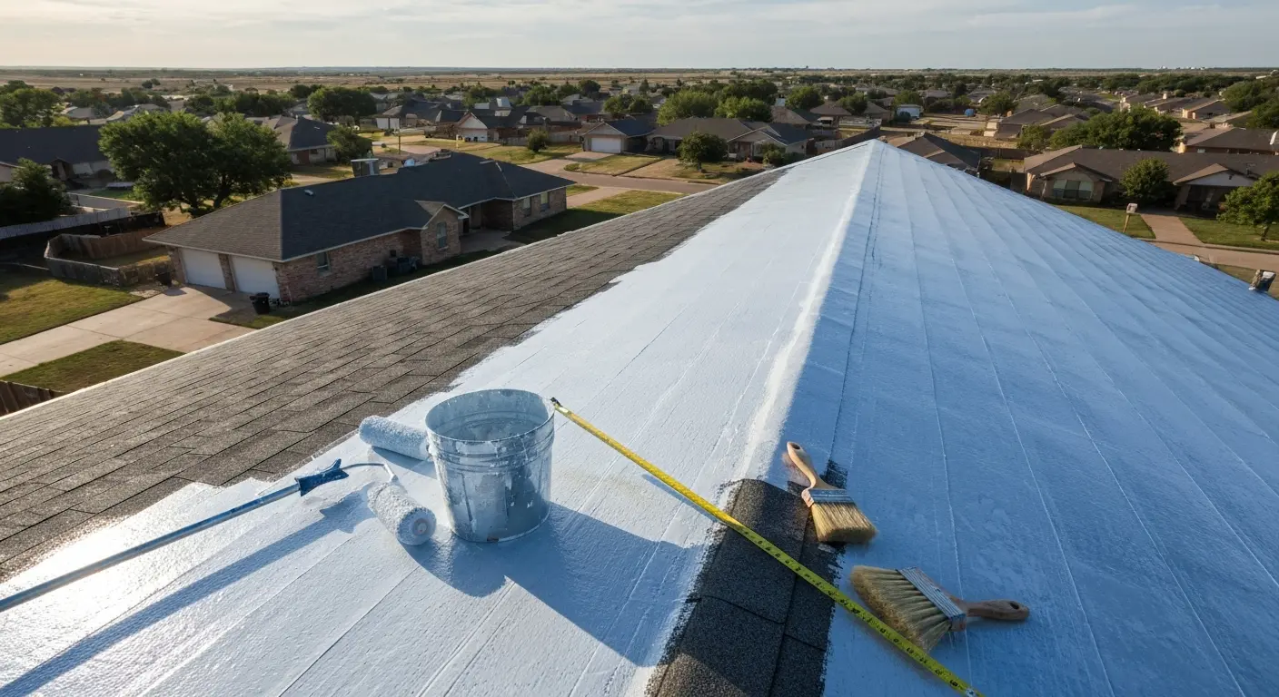 Roof coating application Moore