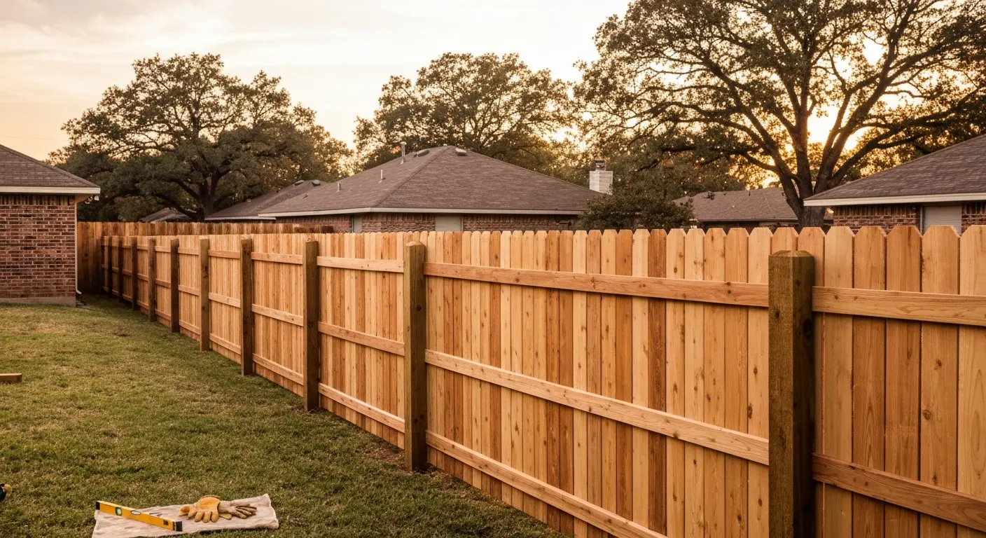 Residential fence installation