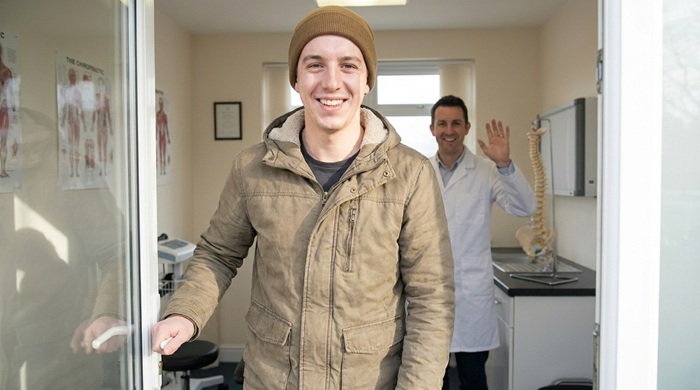 Patient recovered from whiplash injury feeling comfortable and pain-free