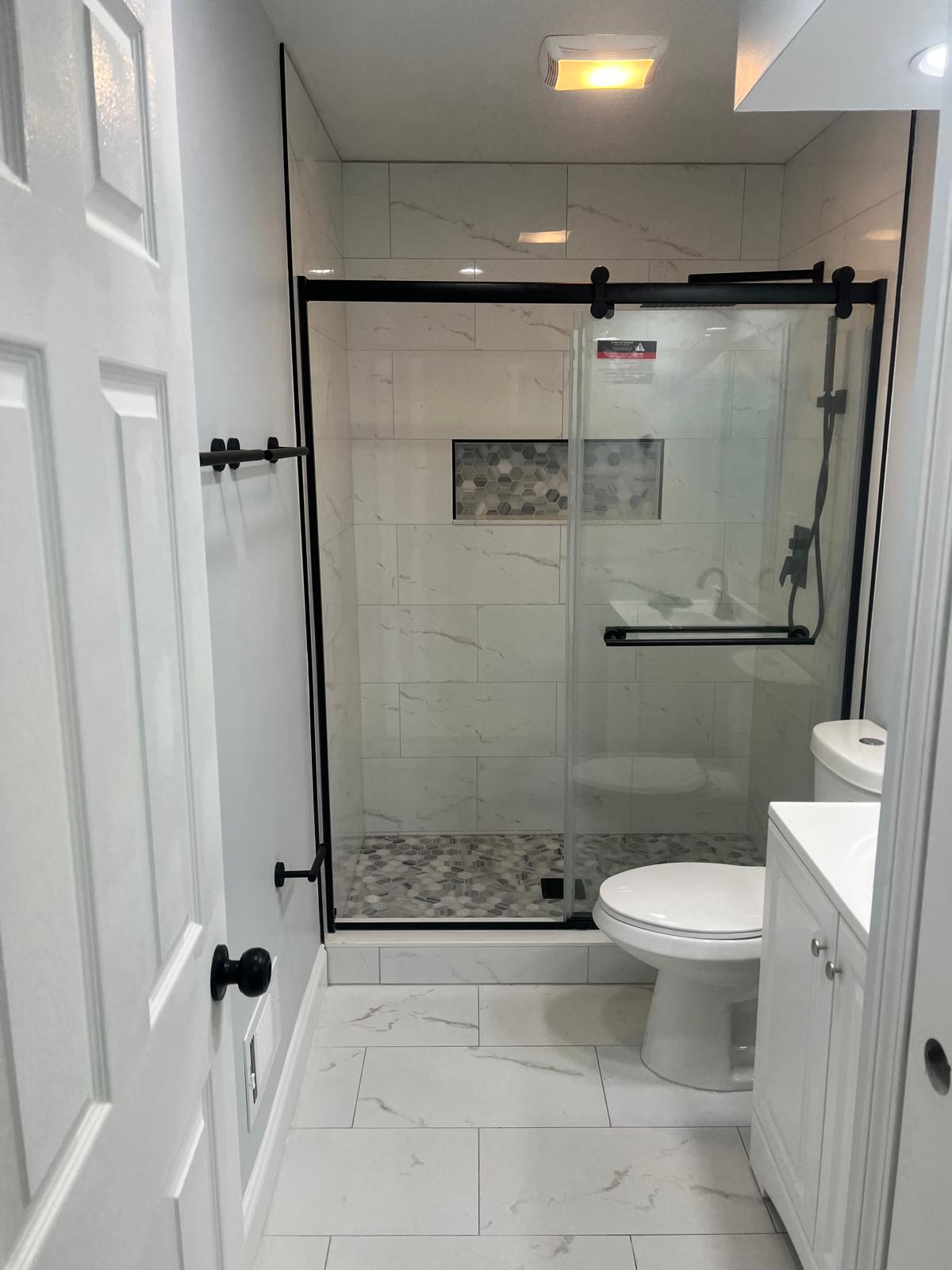 Bathroom remodeling project completed by Mabella Construction in Louisville, KY