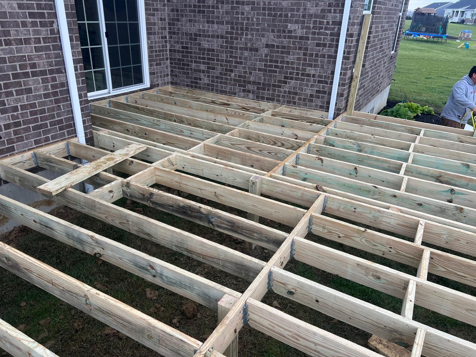 Deck construction project completed by Mabella Construction in Louisville, KY