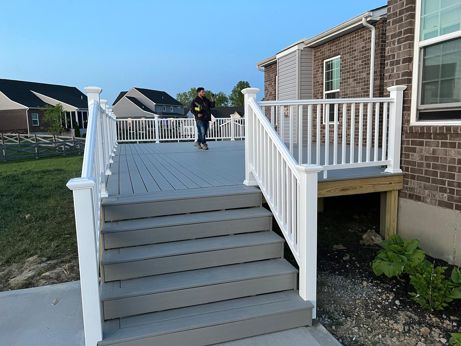 Deck construction project completed by Mabella Construction in Louisville, KY