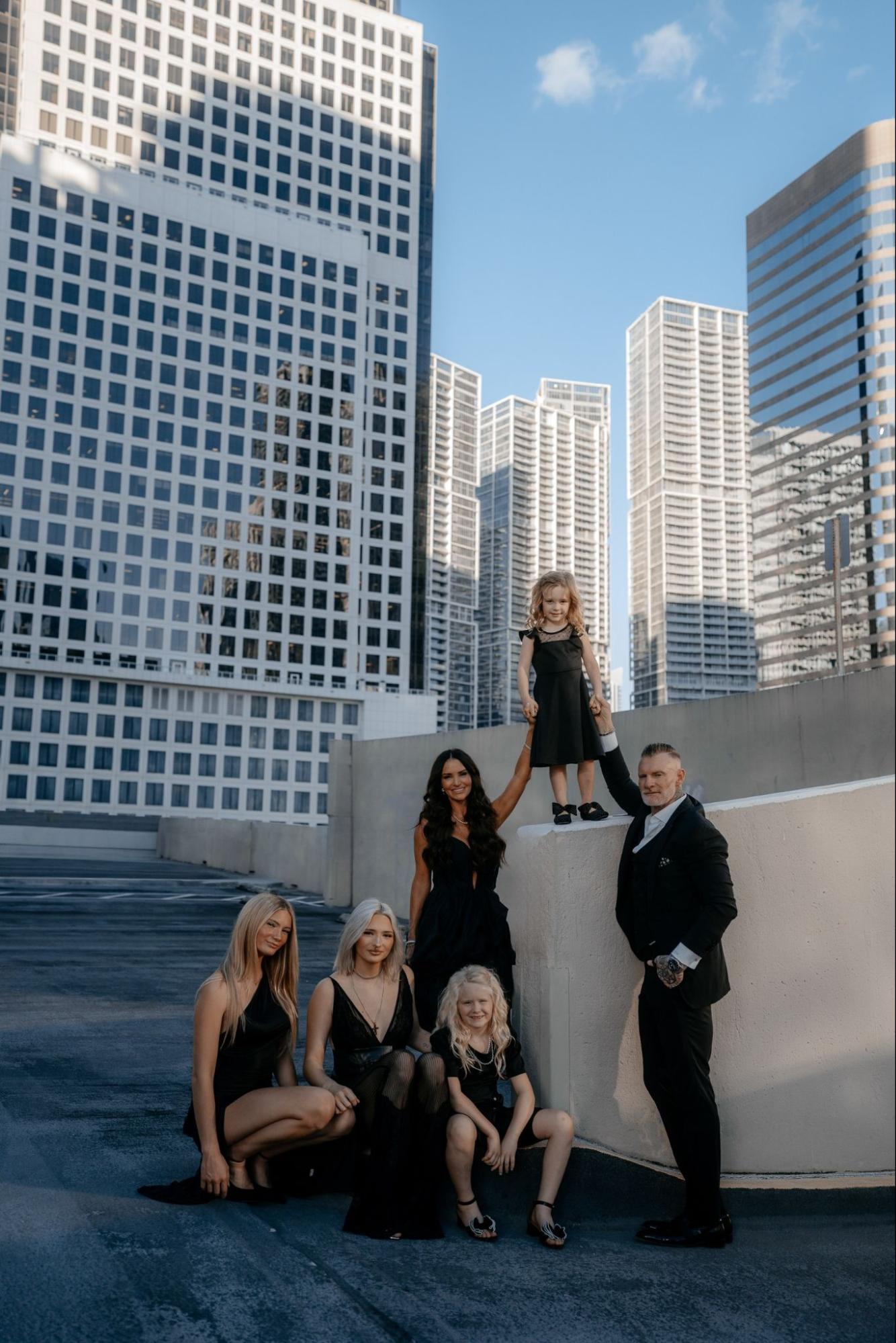 Danielle K. White with her family