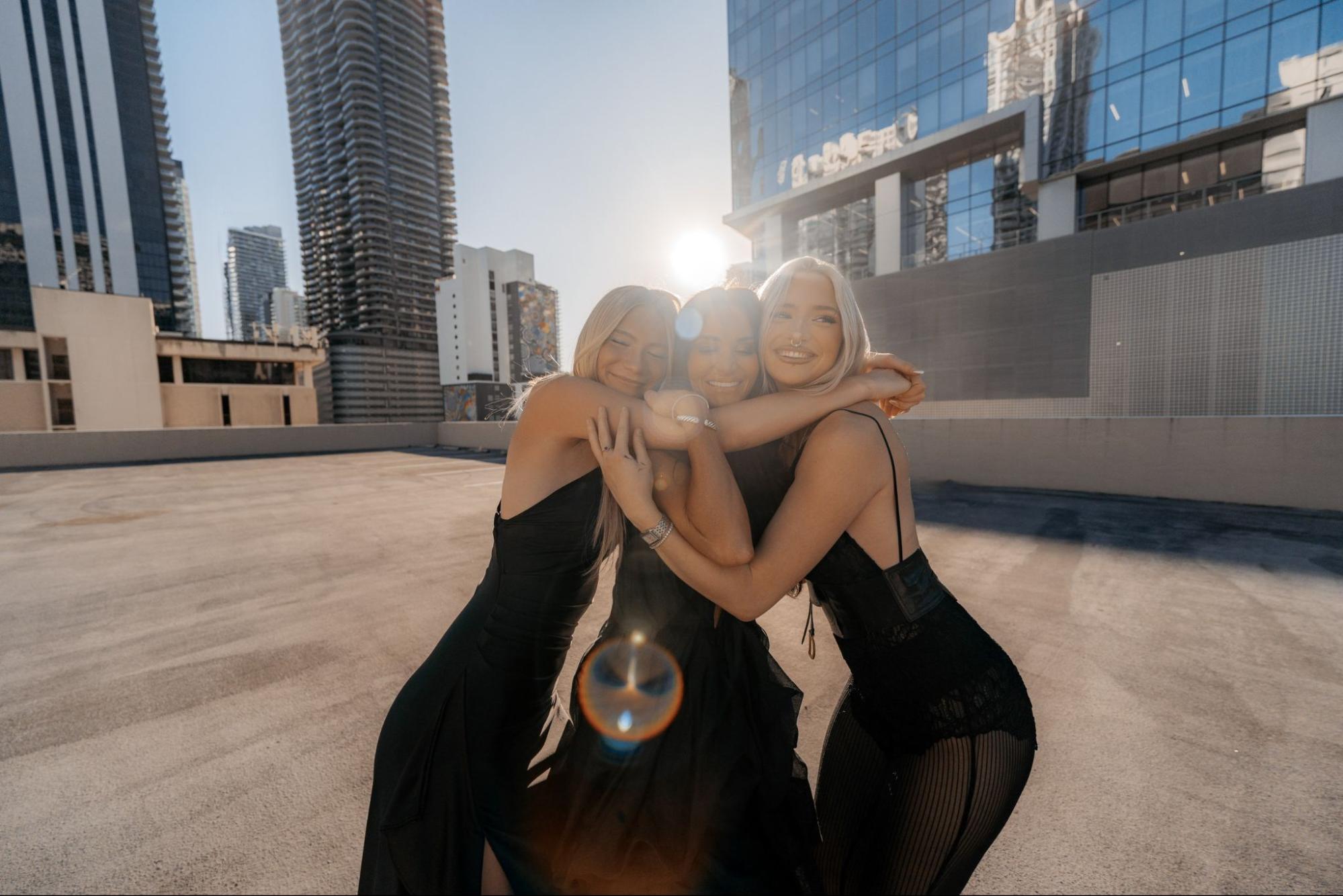 Danielle K. White with friends