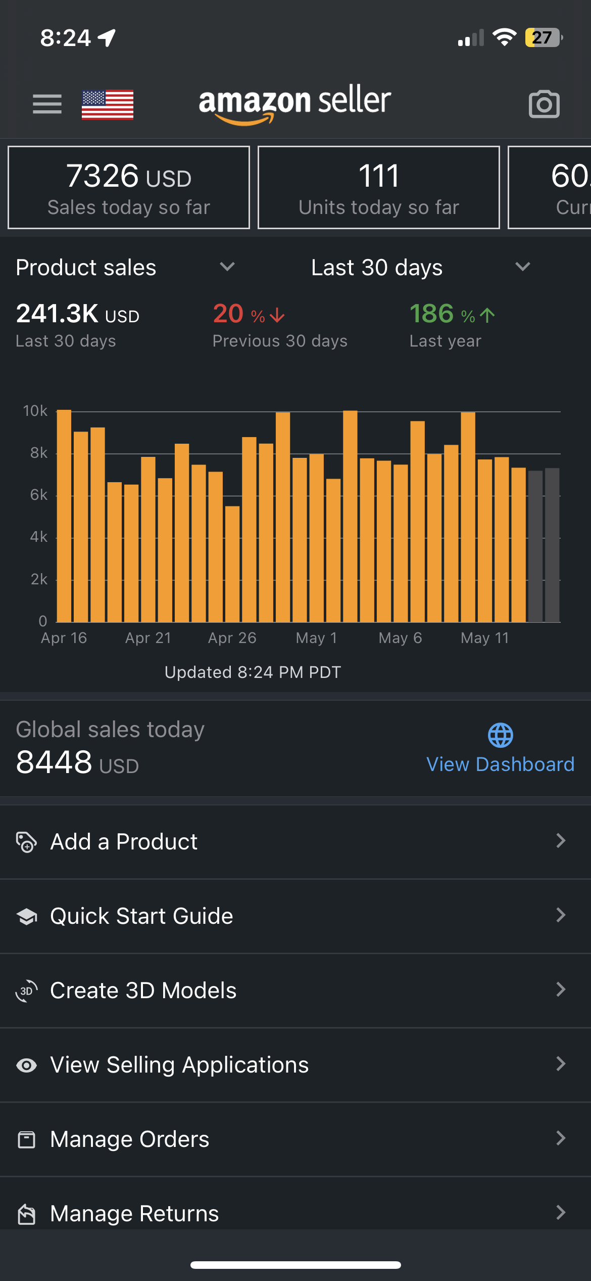 30-day sales