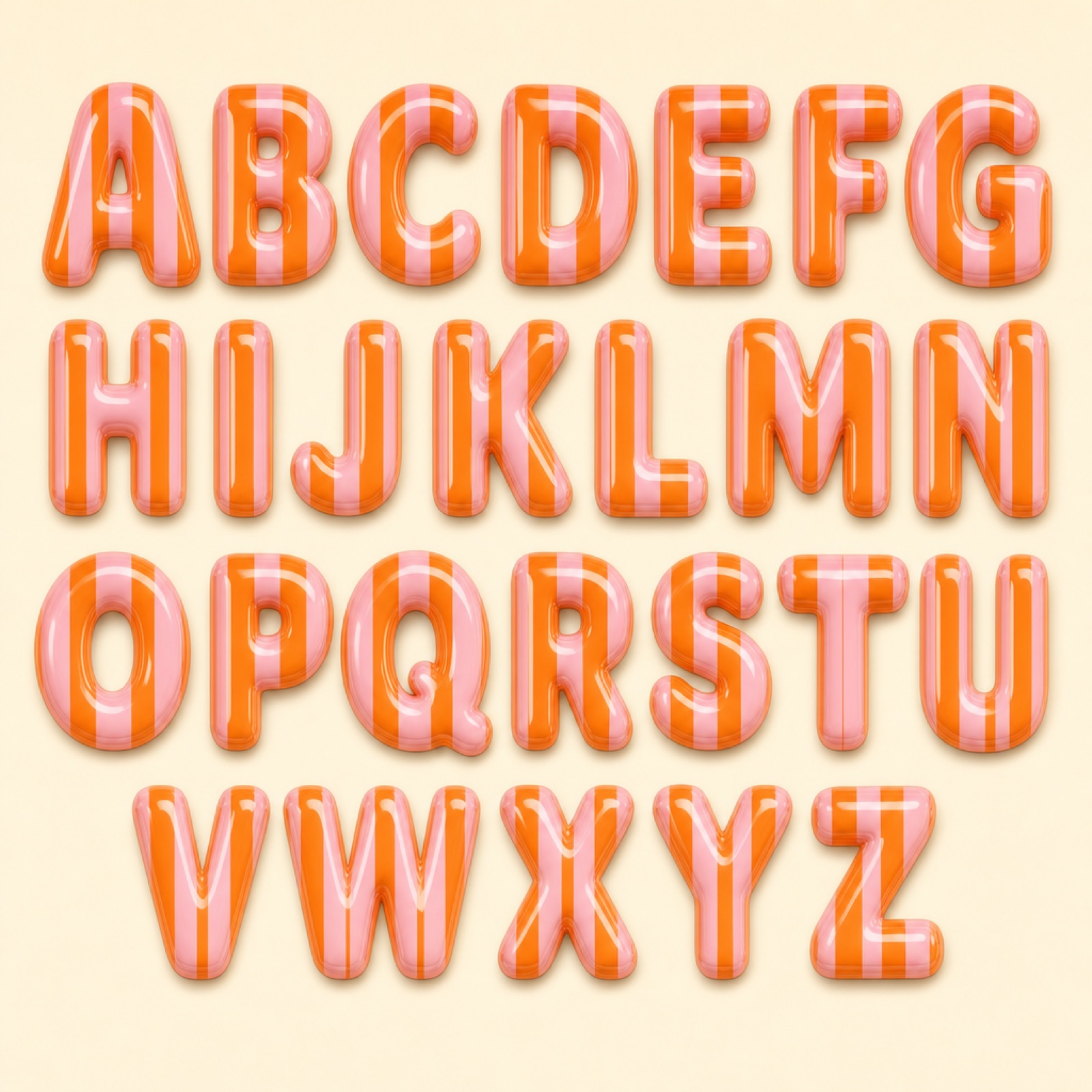 Schriftart Orange Pink