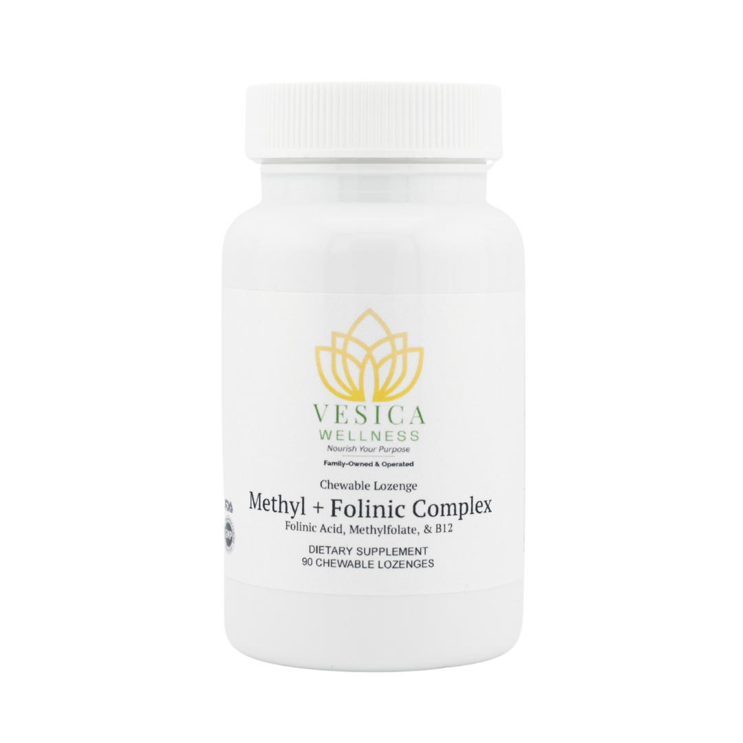 Bottle of Vesica Wellness Methylation Supplement