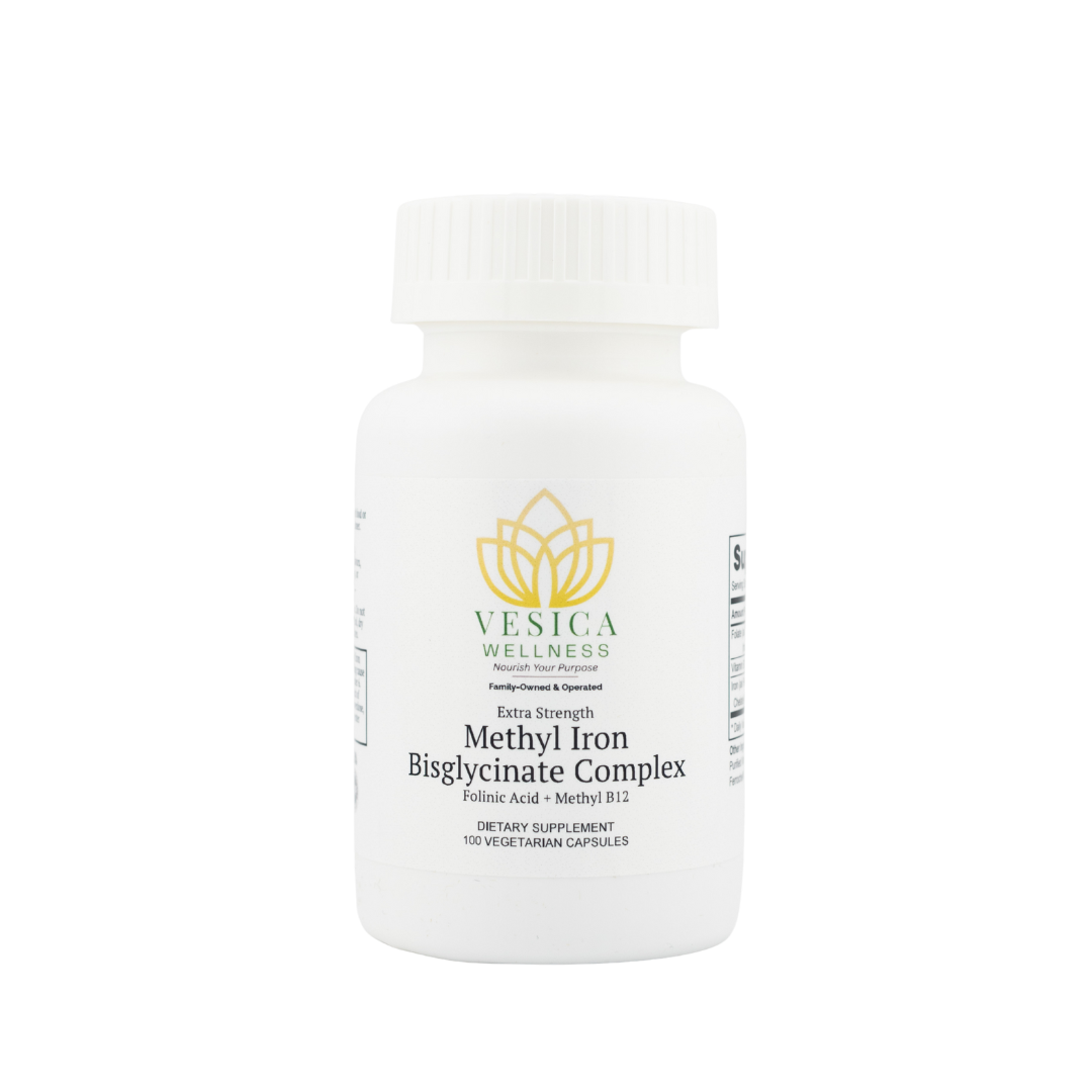 Bottle of Vesica Wellness Methylation Supplement