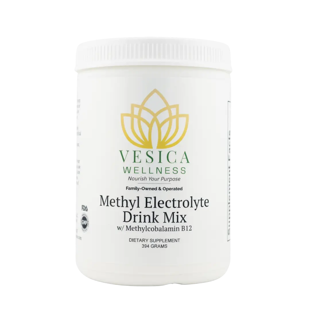 Bottle of Vesica Wellness Methylation Supplement