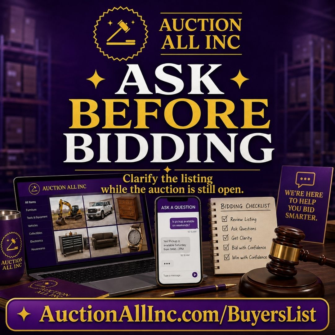 Ask Questions While the Auction Is Still Open 05 Ask Questions While the Auction Is Still Open 05