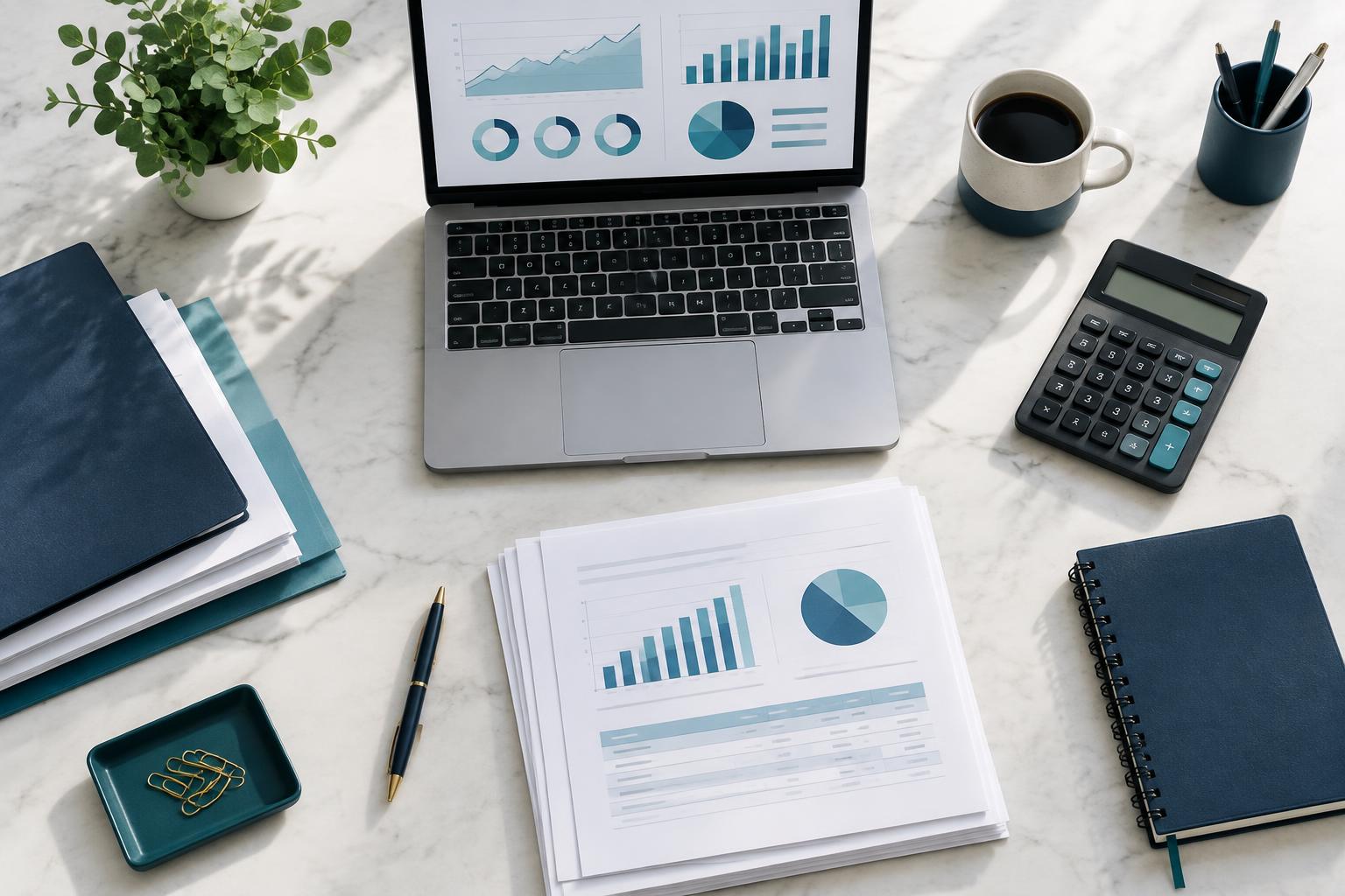 A professional tax business workspace