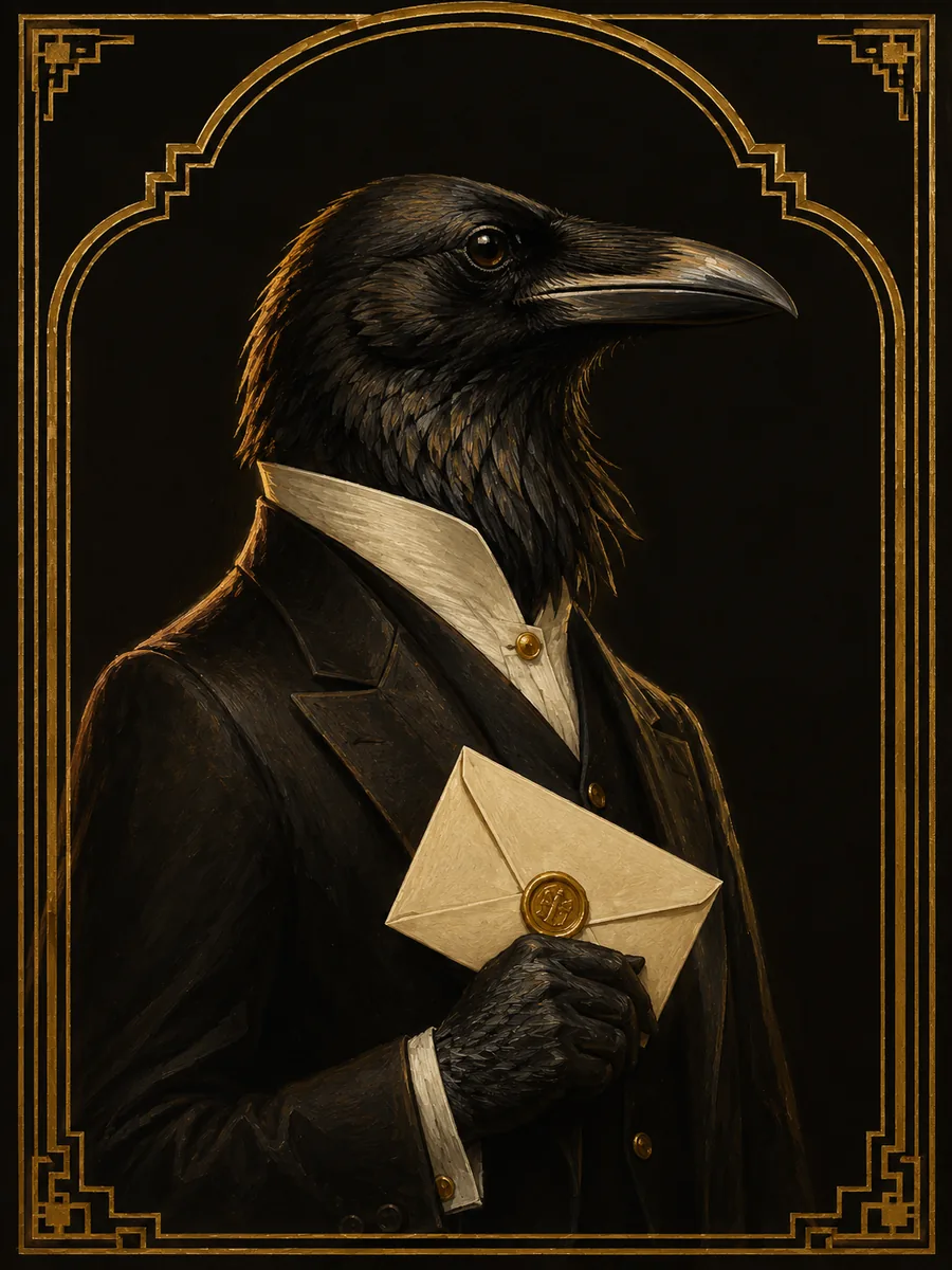 Courier &mdash; an illustrated raven