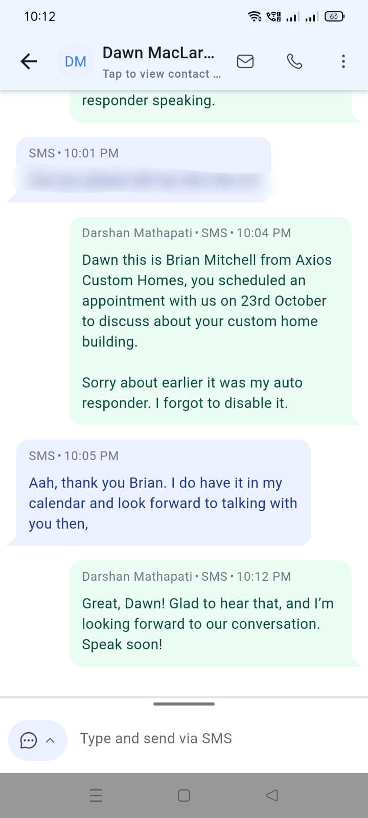 Appointment confirmation