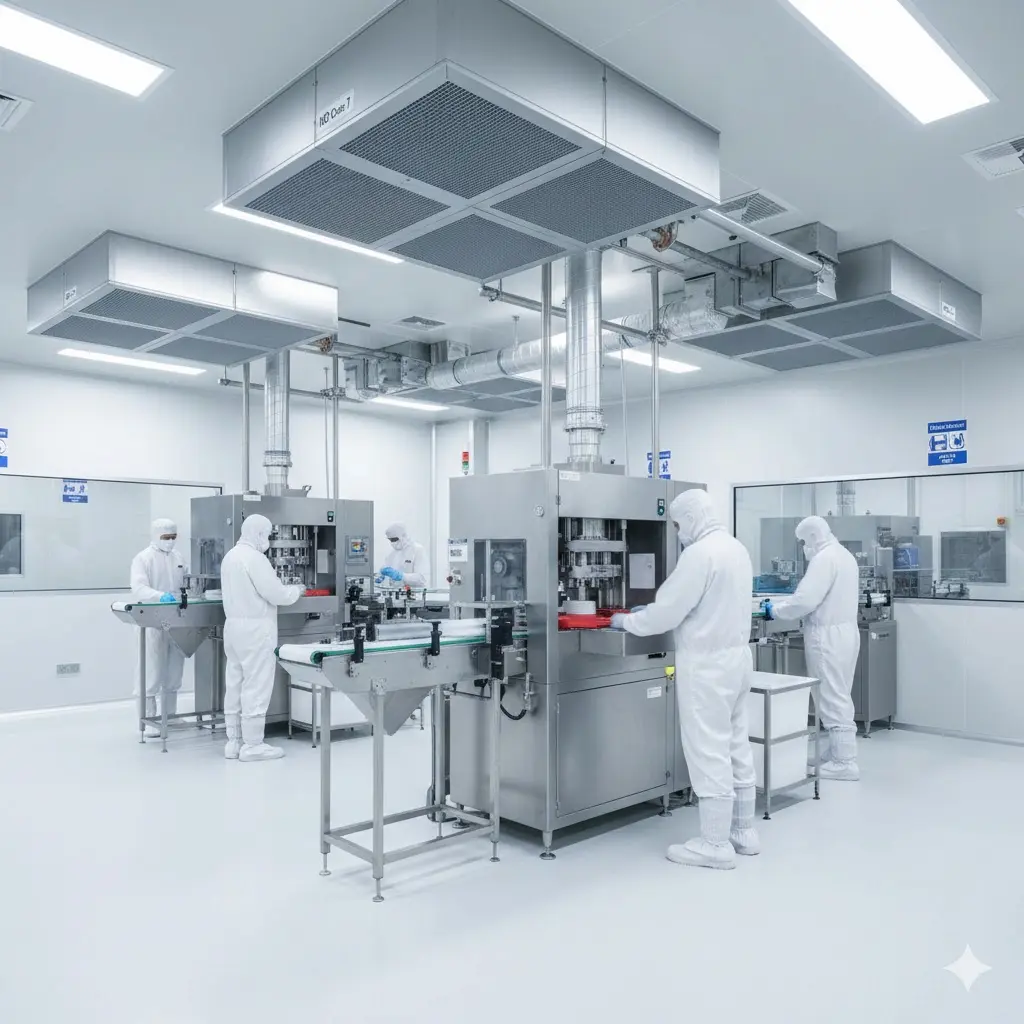 Pharmaceutical lab air duct cleaning