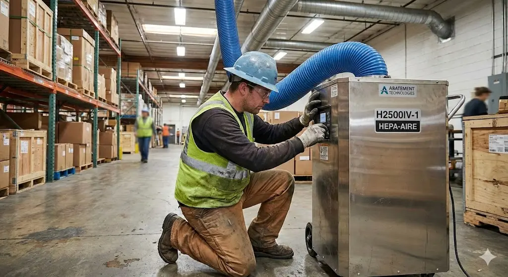 Industrial HEPA duct cleaning equipment