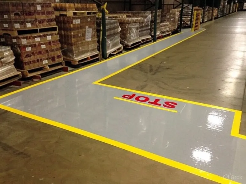 Warehouse line striping services example