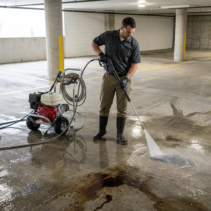 Commercial storefront and entry pressure washing