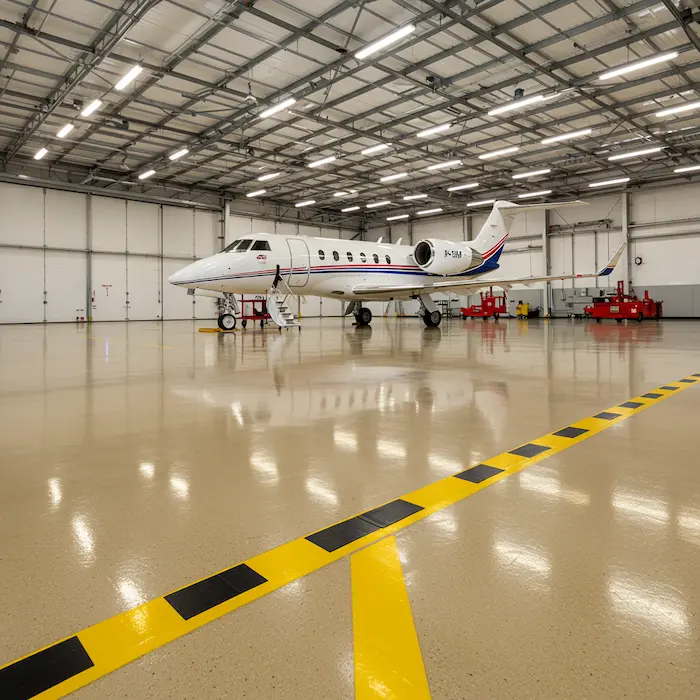Aviation hangar specialty floor coating Atlanta