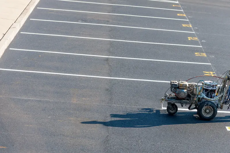 Atlanta parking lot pavement markings and fire lane striping