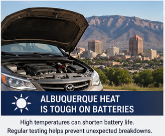 Albuquerque heat tough on batteries