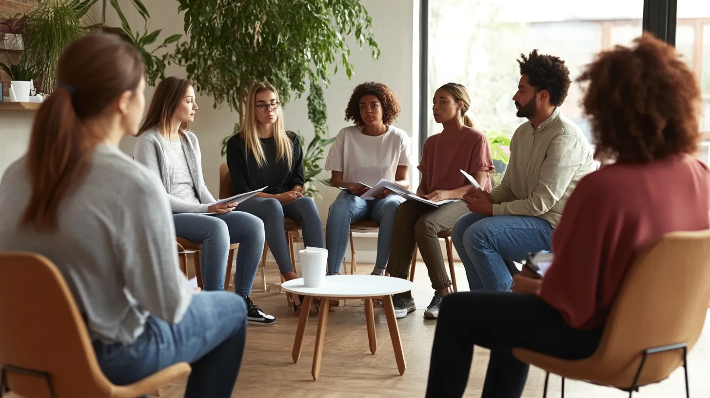 Woman smiling confidently after achieving emotional growth through therapy support.