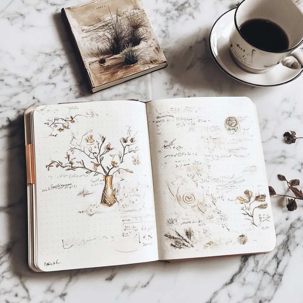 Mindfulness journal open on table, symbolizing healing and emotional growth through therapy.