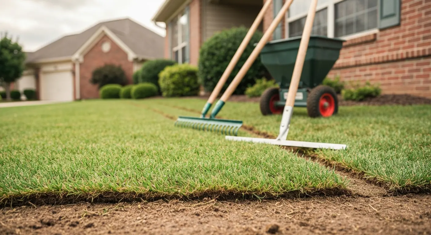 Lawn repair and patch work