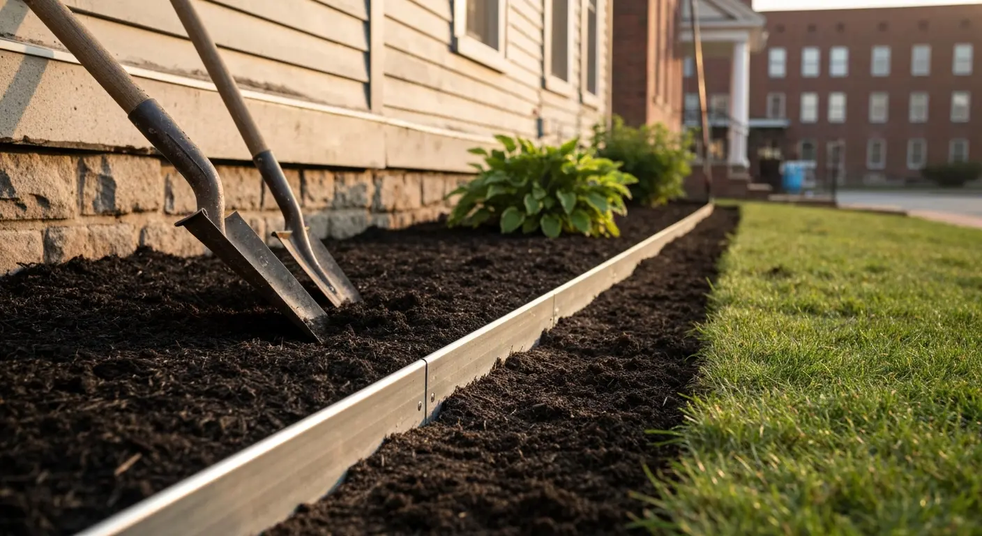 Bed edging and soil work