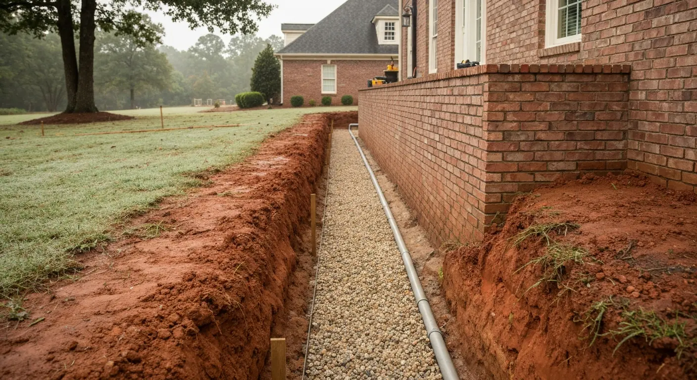 Drainage solution installation