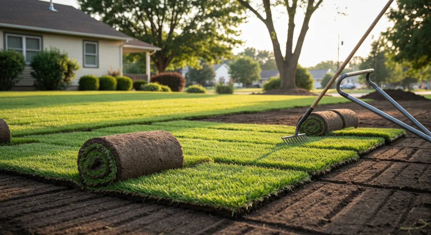 Sod installation project