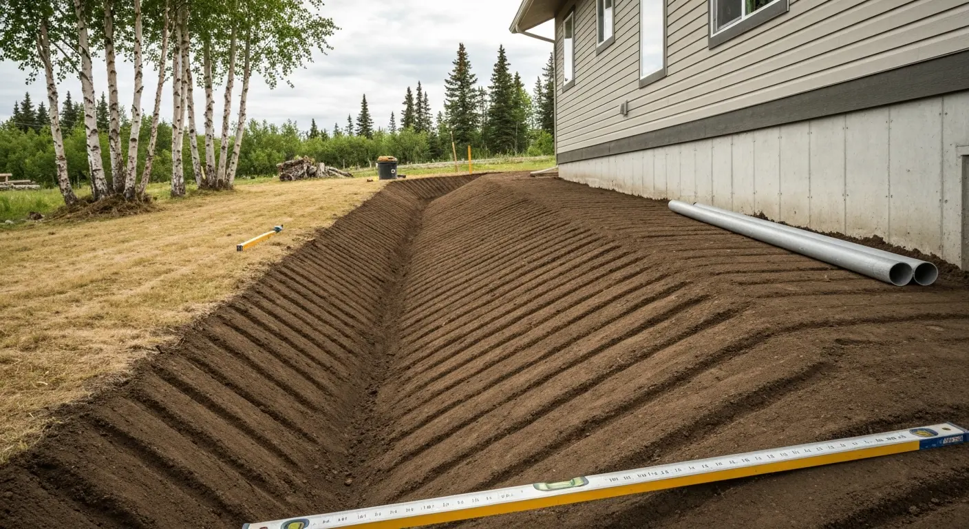 Drainage and grading work