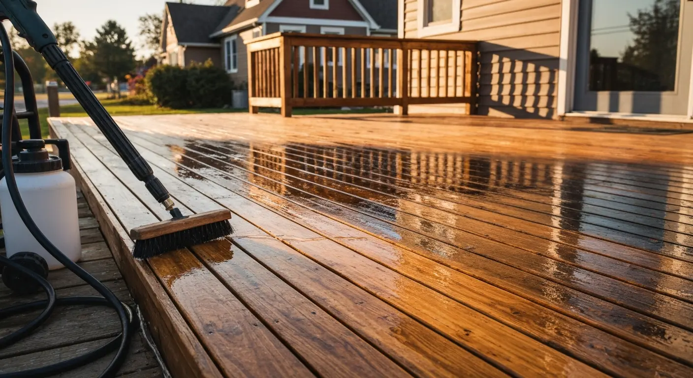 Stain removal from deck