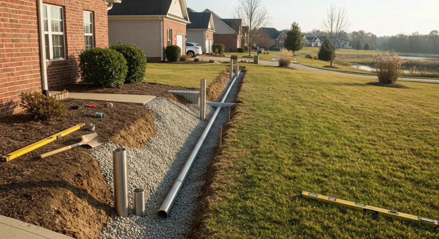 Drainage system installation