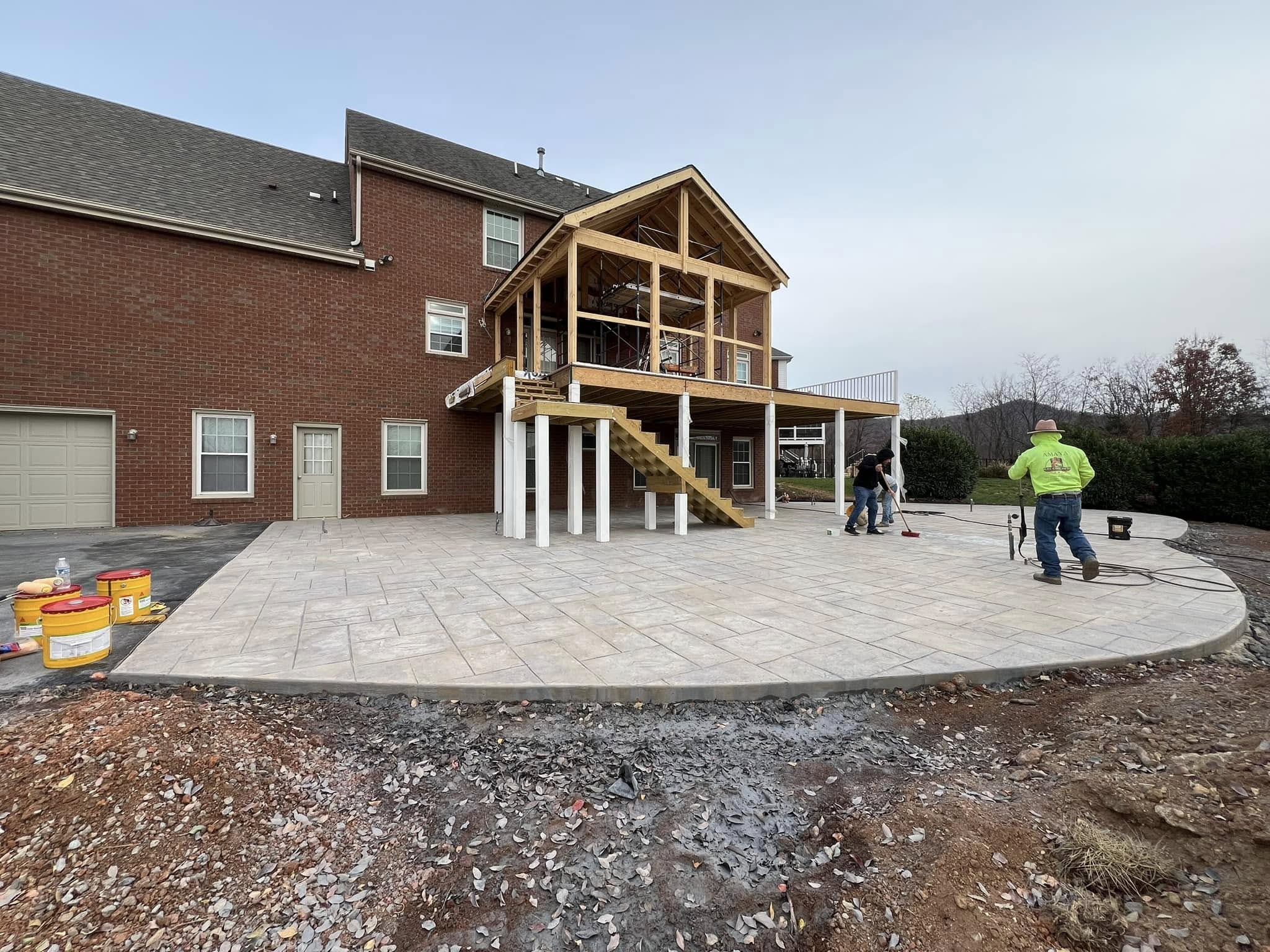 Residential building addition under construction