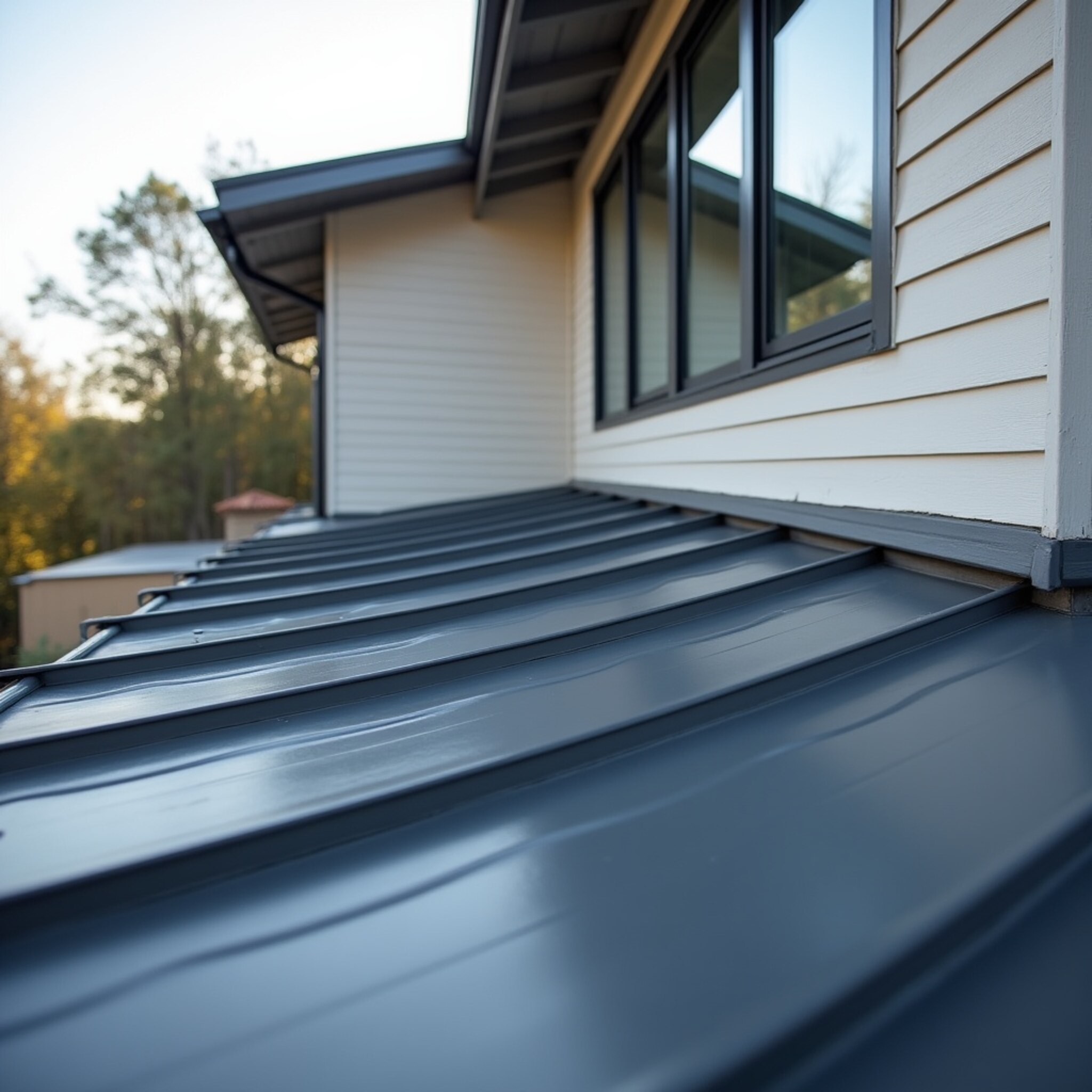 Metal roofing installation