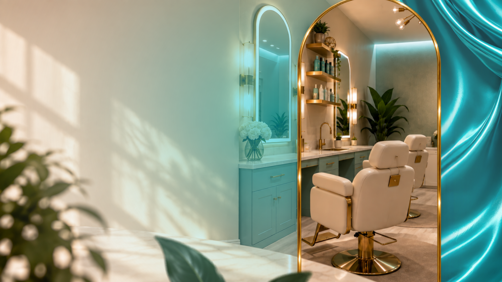 A luxury salon suite at Suites Beyond Suites