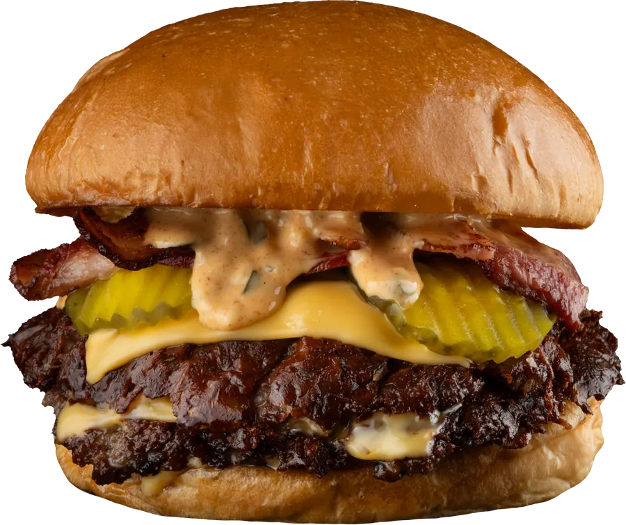 La Beyoncé: smash burger de American con doble carne, queso y pepinillos